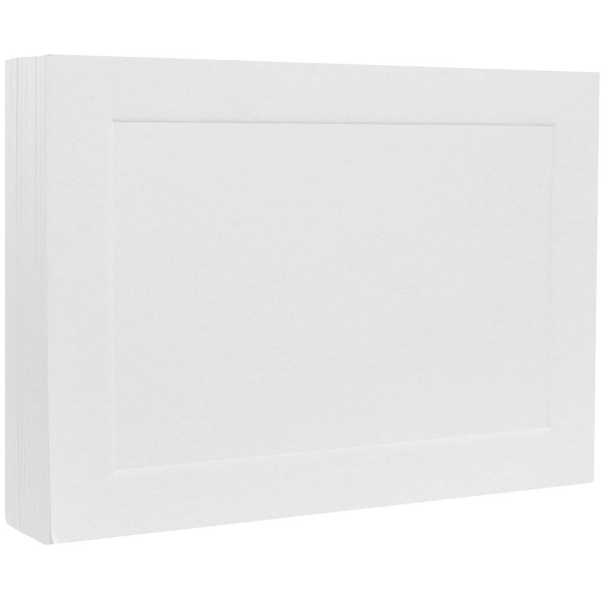 JAM Paper 3.5" x 4.875" Panel Blank Flat Note Cards
